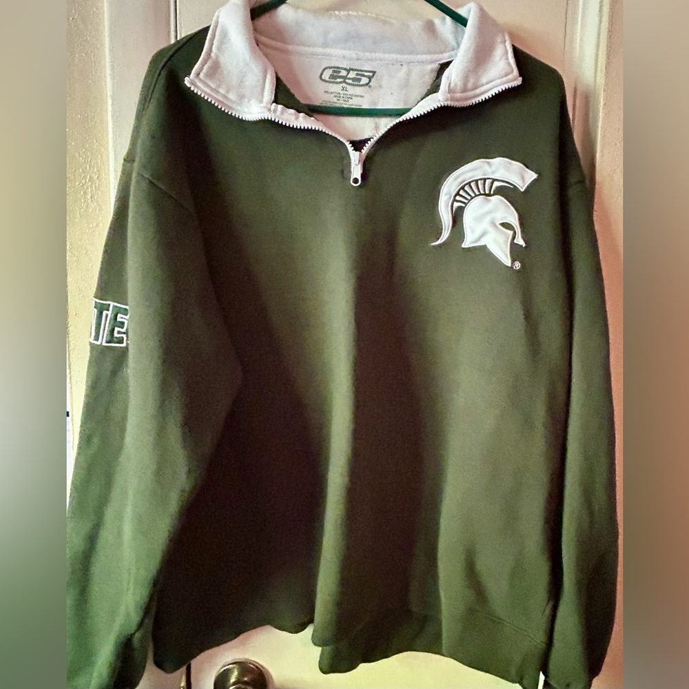 Michigan State Athletic Quarter Zip with hat